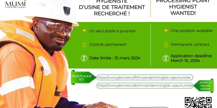 MUMI embauche un hygiéniste d’usine de traitement